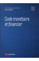 Code monetaire et financier 2022