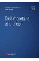 Code monetaire et financier 2023