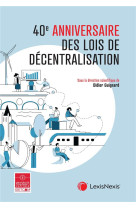 40e anniversaire des lois de decentralisation