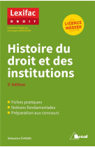 Histoire du droit et des institutions  -  licence et master (3e edition)