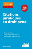 Citations juridiques en droit penal