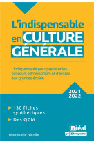 L'indispensable en culture generale - 2021-2022 (edition 2021/2022)