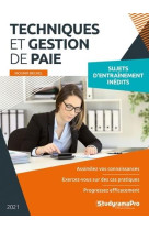 Techniques et gestion de paie : sujets d'entrainement inedits