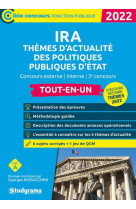 Concours des ira  themes d'actualite des politiques publiques d'etat : concours externe, interne, 3e concours