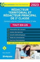 Redacteur territorial et redacteur principal de 2e classe : tout-en-un : categorie b (edition 2023)