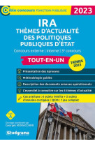 Concours des ira :  themes d'actualite des politiques publiques d'etat  -  categorie a (edition 2023)