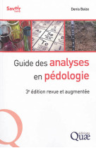 Guide des analyses en pedologie