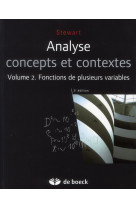 Analyse - concepts et contextes. volume 2 : fonctions de plusieurs variables