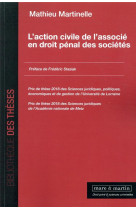 L'action civile de l'associe en droit penal des societes