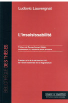 L'insaisissabilite