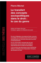 Le transfert des concepts sociopolitiques dans le droit : le cas du genre