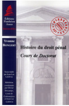 Histoire du droit penal - cours de doctorat