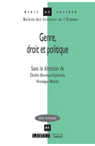 Droit et societe  -  genre, droit et politique : tome 61