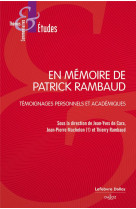 Hommage a patrick rambaud