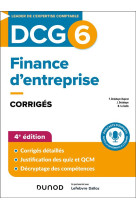 Dcg 6 - finance d'entreprise - dcg 6 - dcg 6 - finance d'entreprise - corriges - 4e ed.