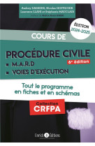 Cours de procedure civile et modes alternatifs de reglement des differends 2024-2025 - tout le progr