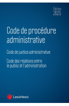 Code de procedure administrative 2025