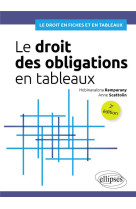 Le droit des obligations en tableaux - contrat, quasi-contrat et responsabilite