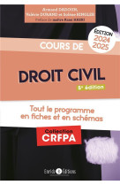 Cours de droit civil 2024-2025 - tout le programme en fiches et en schemas