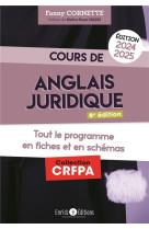 Cours d'anglais juridique 2024-2025 - grammaire et introduction au droit du common law