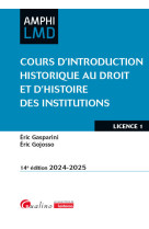 Cours d'introduction historique au droit et d'histoire des institutions