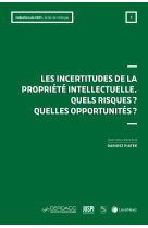 Les incertitudes de la propriete intellectuelle - actes du colloque du 2 fevrier 2023