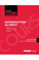 Introduction au droit - cours - tests d'evaluation