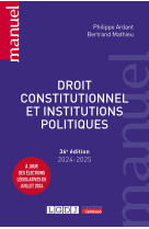 Droit constitutionnel et institutions politiques - a jour des elections legislatives de juillet 2024