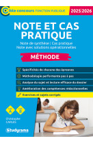 Cible concours fonction publique - note et cas pratique  methode (categories a et b  edition 2025-20