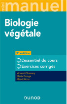 Mini manuel : biologie vegetale  -  l'essentiel du cours  -  exercices corriges (3e edition)