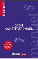 Droit constitutionnel - a jour des elections legislatives de juillet 2024