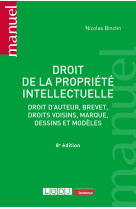 Droit de la propriete intellectuelle - droit d'auteur, brevet, droits voisins, marque, dessins et mo