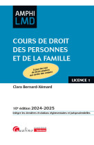 Cours de droit des personnes et de la famille - a jour des lois de 2024 relatives aux droits des enf