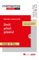 Droit penal general - a jour de la loi d'orientation et de programmation 2023-2027