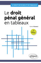 Le droit penal general en tableaux - a jour au 1er avril 2024