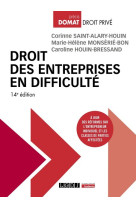 Droit des entreprises en difficulte - a jour des reformes sur l'entrepreneur individuel et les class