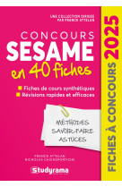 Fiches a concours - concours sesame en 40 fiches