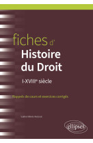 Fiches d'histoire du droit - i-xviiie siecles