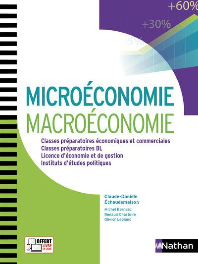 MICROECONOMIE ET MACROECONOMIE  -  CLASSES PREPARATOIRES, LICENCE, INSTITUTS D'ETUDES POLITIQUES (EDITION 2017) - ECHAUDEMAISON - Nathan