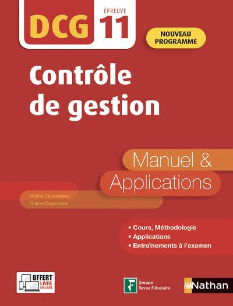 DCG  -  EPREUVE 11  -  CONTROLE DE GESTION (EDITION 2019) - COUCOUREUX/CUYAUBERE - CLE INTERNAT