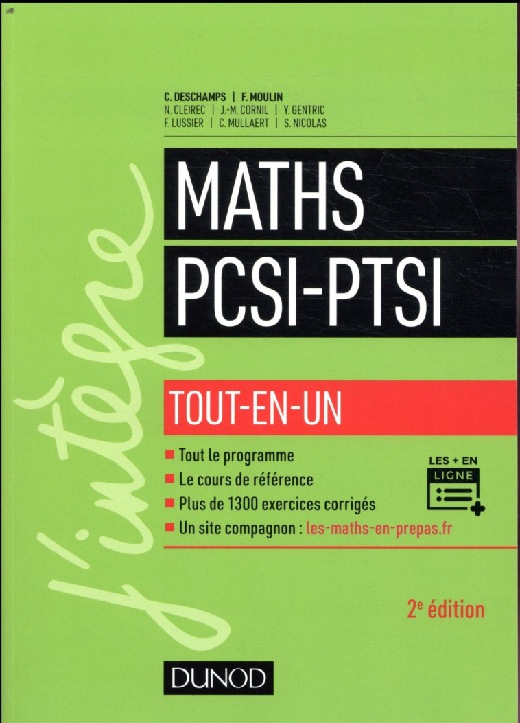 MATHEMATIQUES TOUT-EN-UN PCSI-PTSI (2E EDITION) - DESCHAMPS/MOULIN - DUNOD