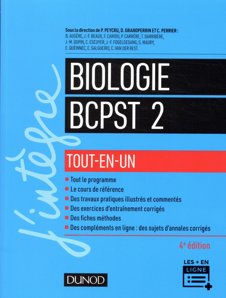 BIOLOGIE TOUT-EN-UN BCPST 2E ANNEE (4E EDITION) - ESCUYER/FOGELGESANG - DUNOD