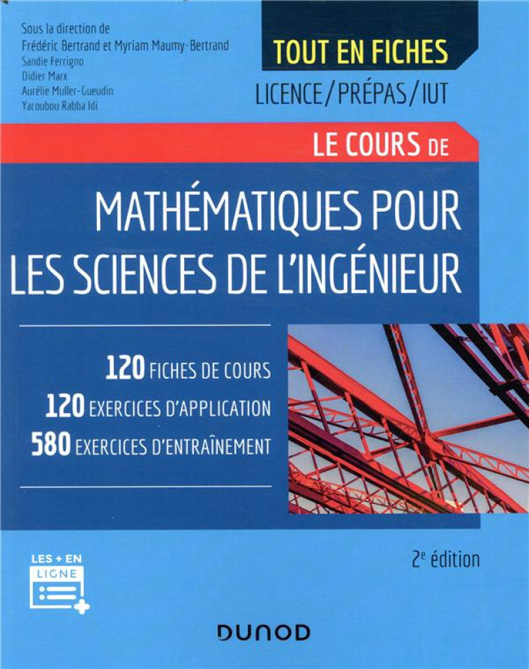 TOUT EN FICHES  -  MATHEMATIQUES POUR LES SCIENCES DE L'INGENIEUR (2E EDITION) - BERTRAND/FERRIGNO - DUNOD