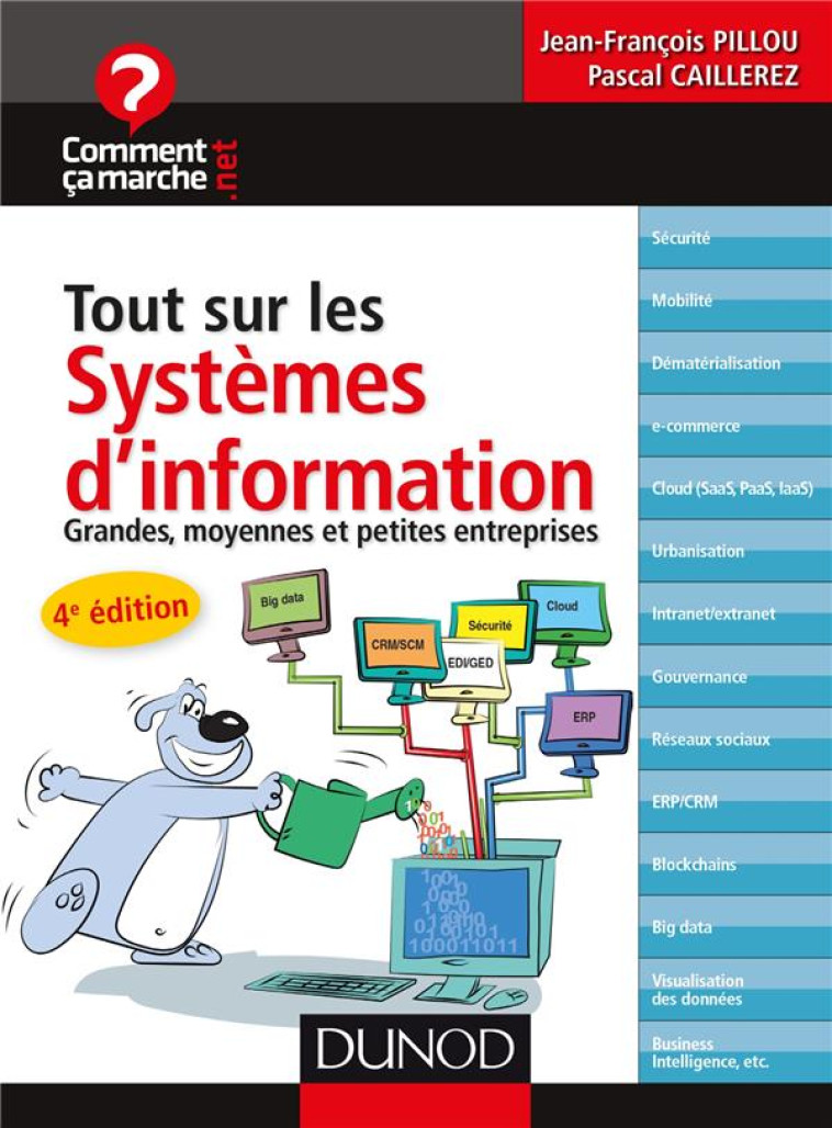 TOUT SUR LES SYSTEMES D'INFORMATION  -  GRANDES, MOYENNES ET PETITES ENTREPRISES (4E EDITION) - PILLOU/CAILLEREZ - DUNOD