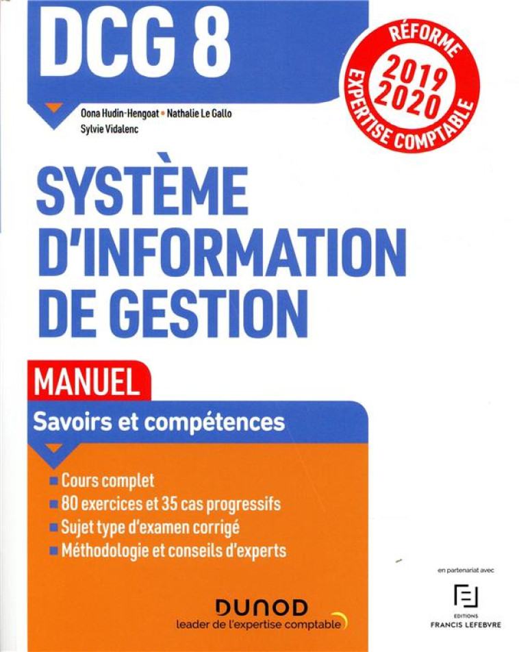 DCG 8 SYSTEMES D'INFORMATION DE GESTION T.1 - HUDIN-HENGOAT - DUNOD