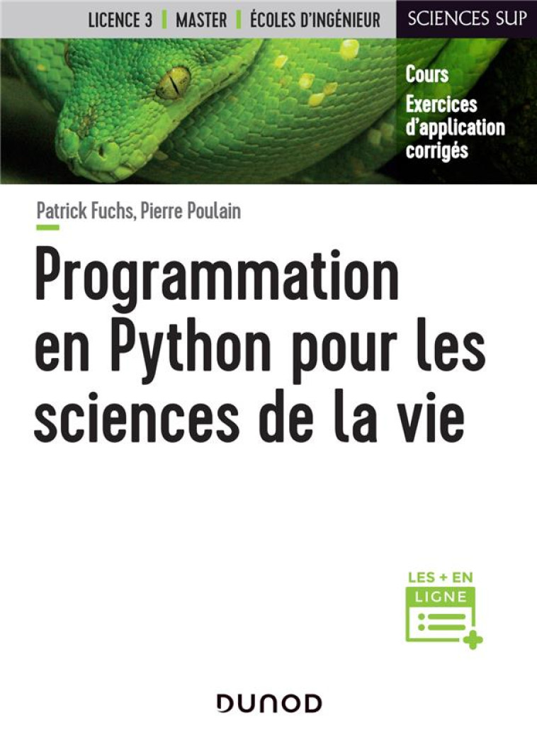 PROGRAMMATION EN PYTHON POUR LES SCIENCES DE LA VIE - FUCHS/POULAIN - DUNOD