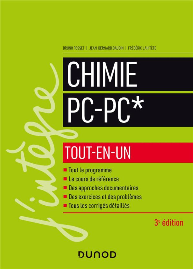 CHIMIE TOUT-EN-UN PC-PC* (3E EDITION) - BAUDIN/LAHITETE - DUNOD