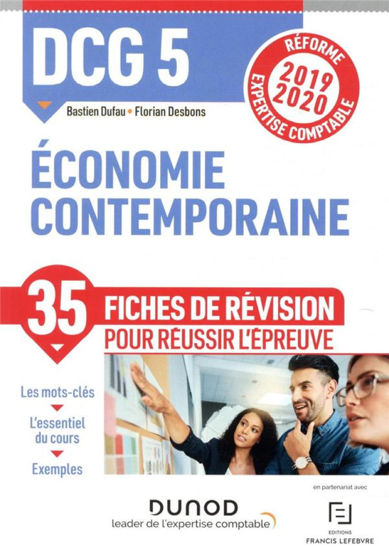 DCG5  -  ECONOMIE CONTEMPORAINE - FICHES DE REVISION - REFORME 2019-2020 - REFORME EXPERTISE COMPTABLE (EDITION 2019/2020) - DUFAU/DESBONS - DUNOD