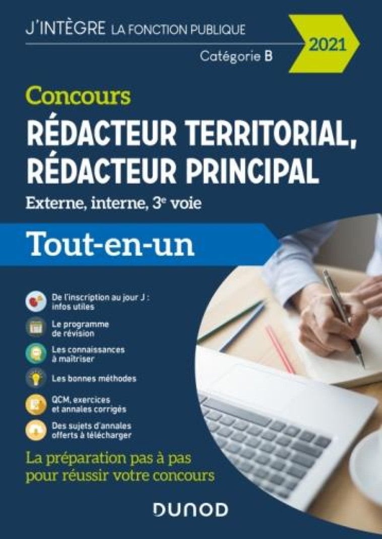 CONCOURS REDACTEUR TERRITORIAL, REDACTEUR PRINCIPAL  -  EXTERNE, INTERNE ET 3E VOIE  -  TOUT-EN-UN (EDITION 2021) - PIAN/PIPARD-THAVEZ - DUNOD