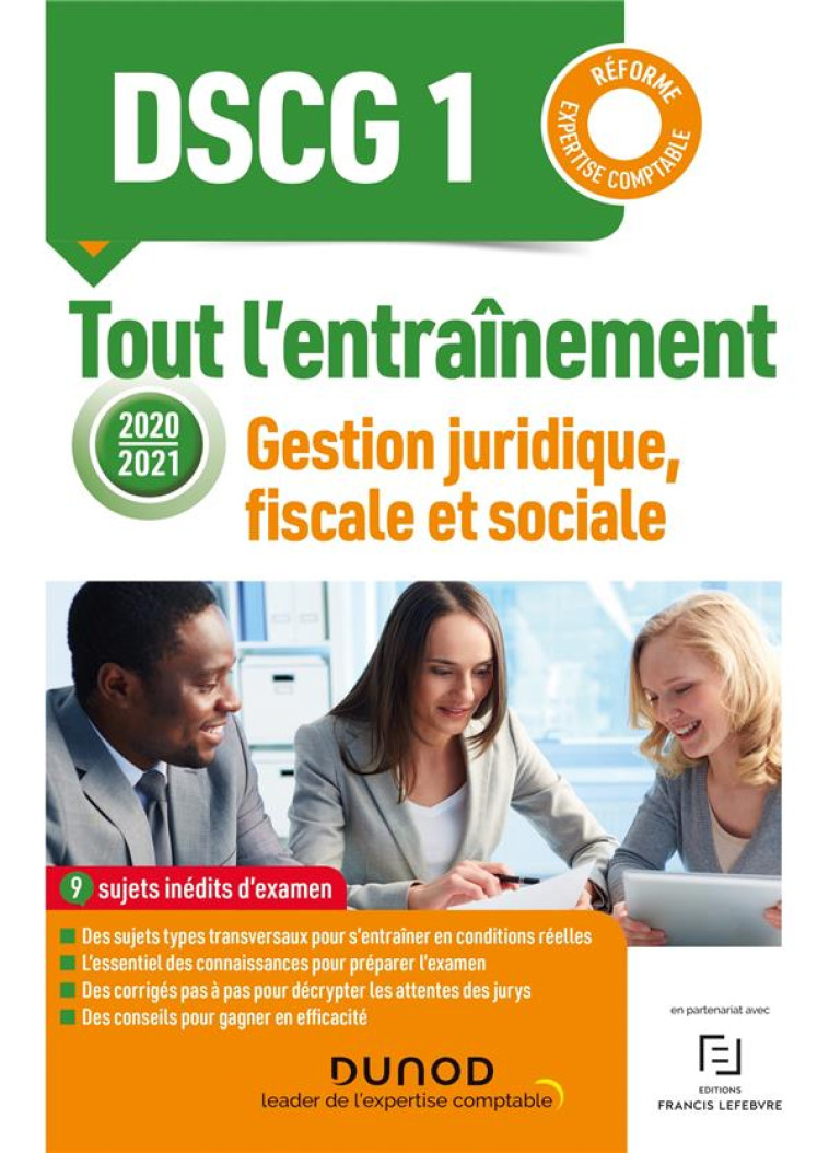 DSCG1  -  GESTION JURIDIQUE, FISCALE ET SOCIALE  -  TOUT L'ENTRAINEMENT (EDITION 2020/2021) - MANSENCAL/MEUNIER - DUNOD